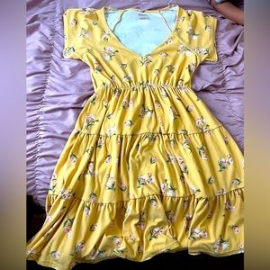 Yellow floral dress